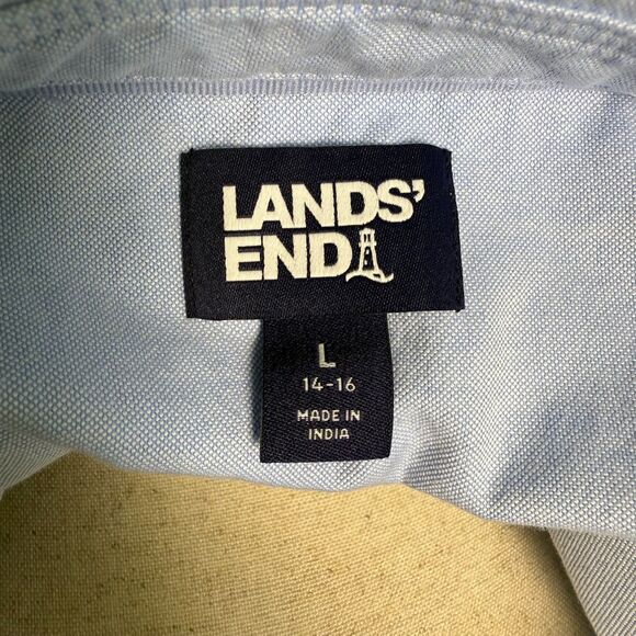 Lands' End Women's Oxford Long Sleeve Button Front Shirt Dress 100% Cotton 2/$50 - Picture 11 of 15